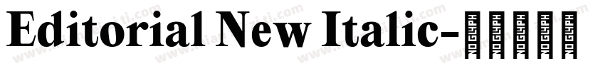 Editorial New Italic字体转换